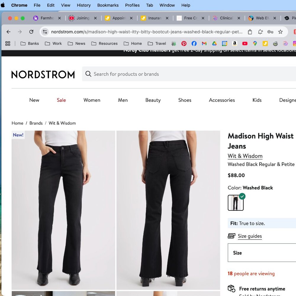 Brittany 'Ab'Solution High Waist Itty Bitty Bootcut Jeans